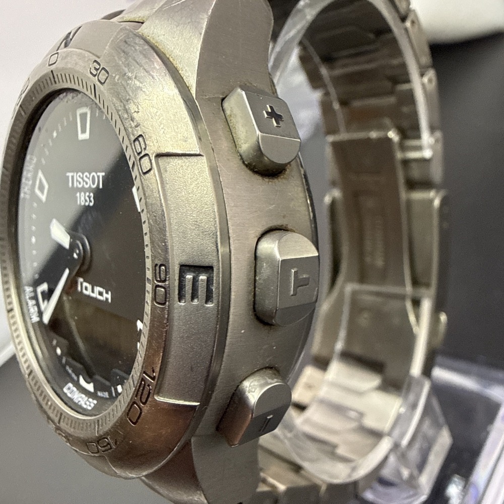 Tissot T-Touch Titanium Mens Watch New Battery Running Great $3 Shipping - Picture 5 of 12